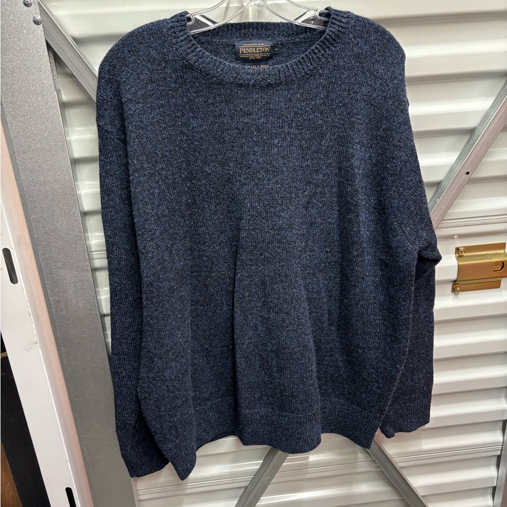 Pendleton Men's Crewneck Wool Sweater - Dark Blue unisex